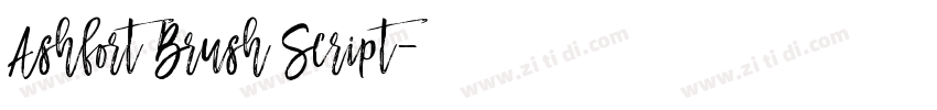 Ashfort Brush Script字体转换